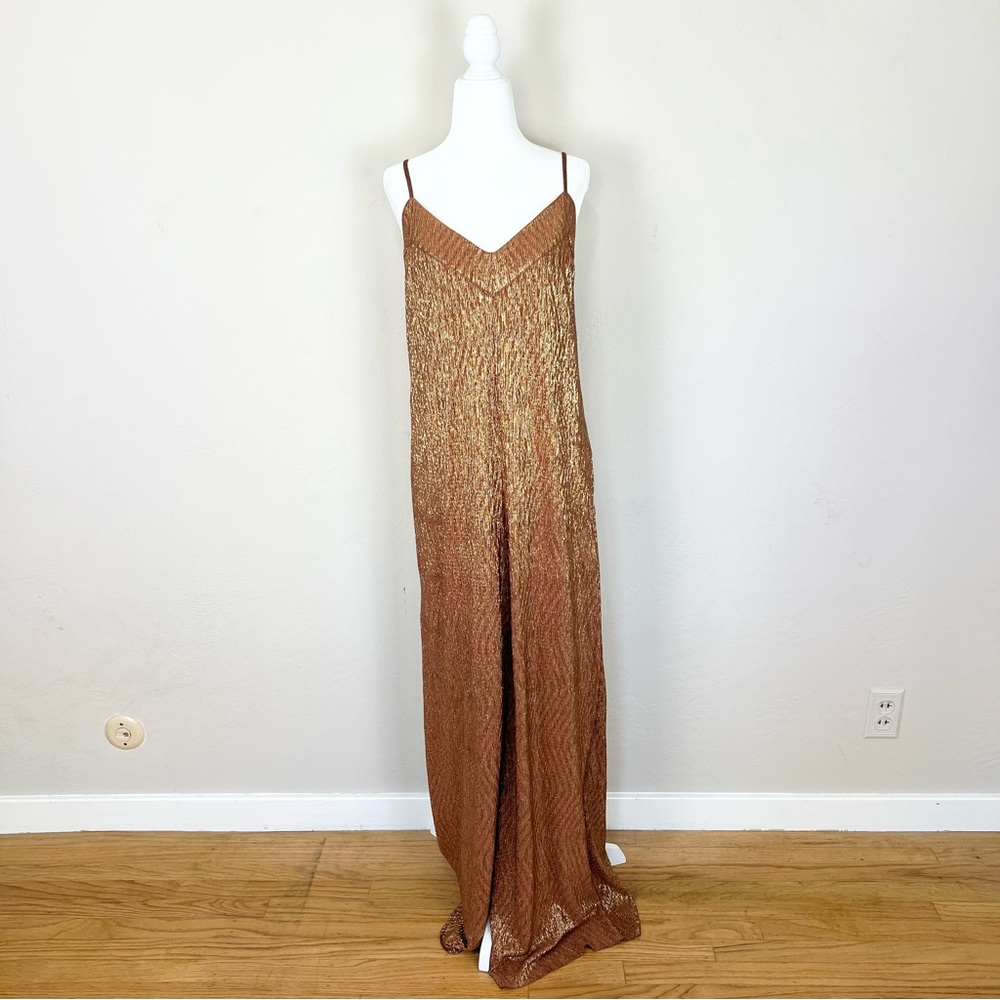 House of Harlow 1960 x Revolve Karel Golden Jumpsuit Size XL